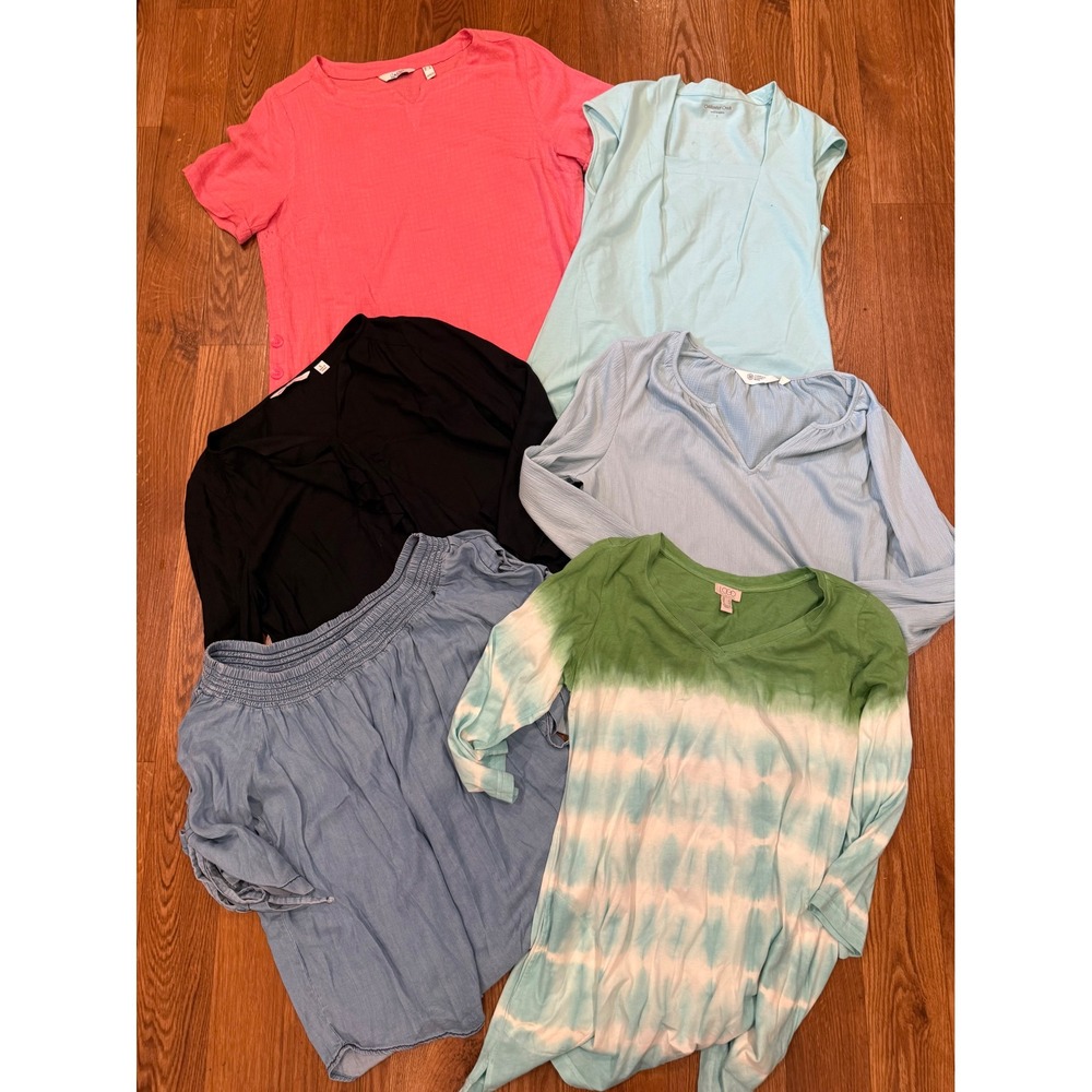 LOGO Westport Coldwater Creek Top Bundle Womens Small Multicolor 6pc Lot